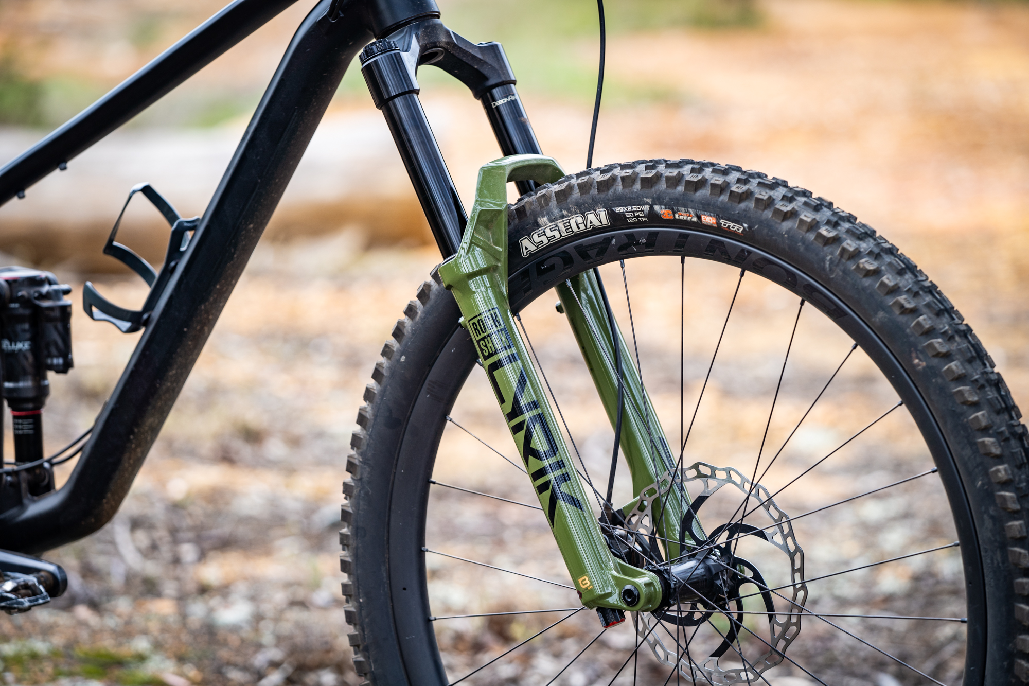 RockShox Lyrik fork in olive green colorway