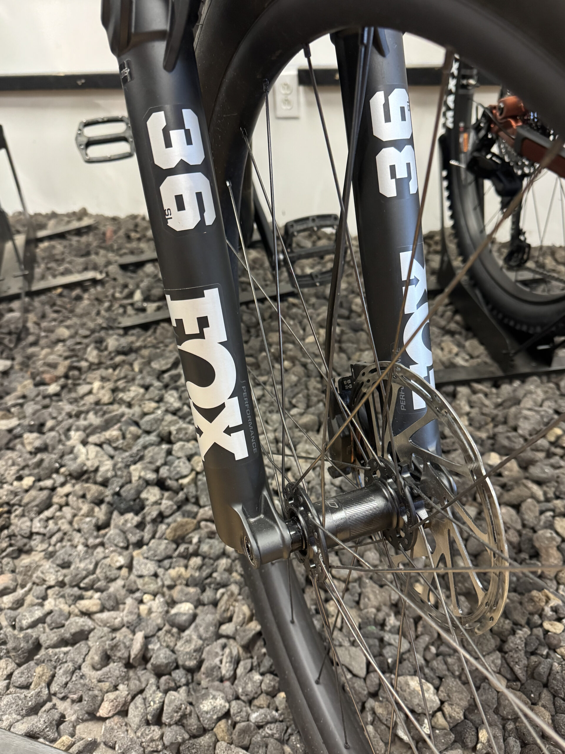 Fox 36 fork on a mountain bike