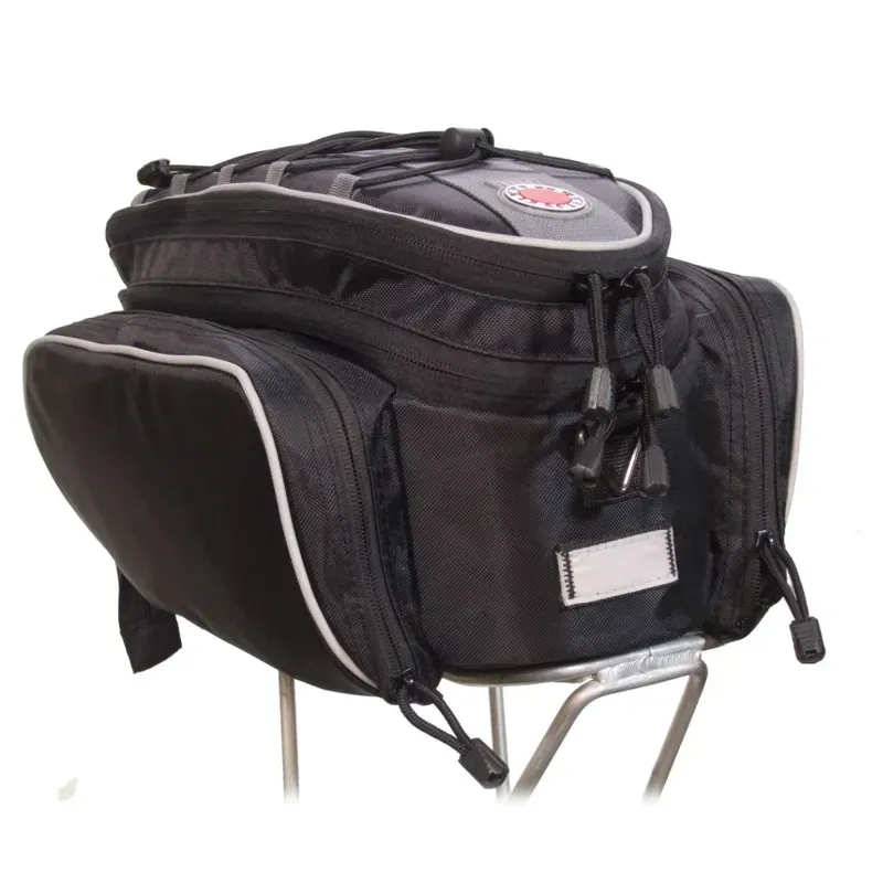 Banjo Brothers Expanding Rack Top Pannier Bag in Black-1