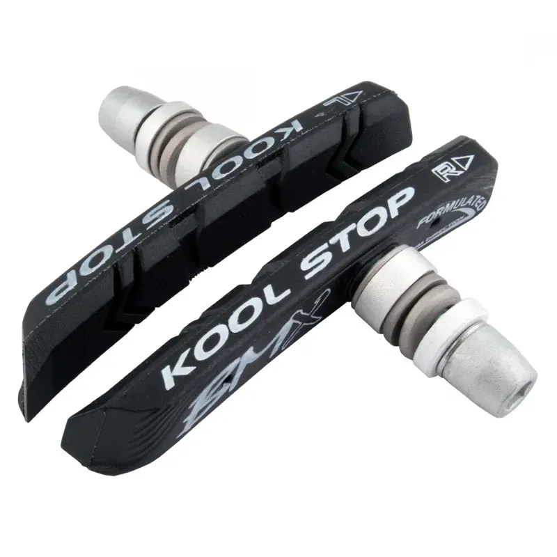 Koolstop V-Brake BMX Brake Shoe Pair w/ Hardware in Black 
