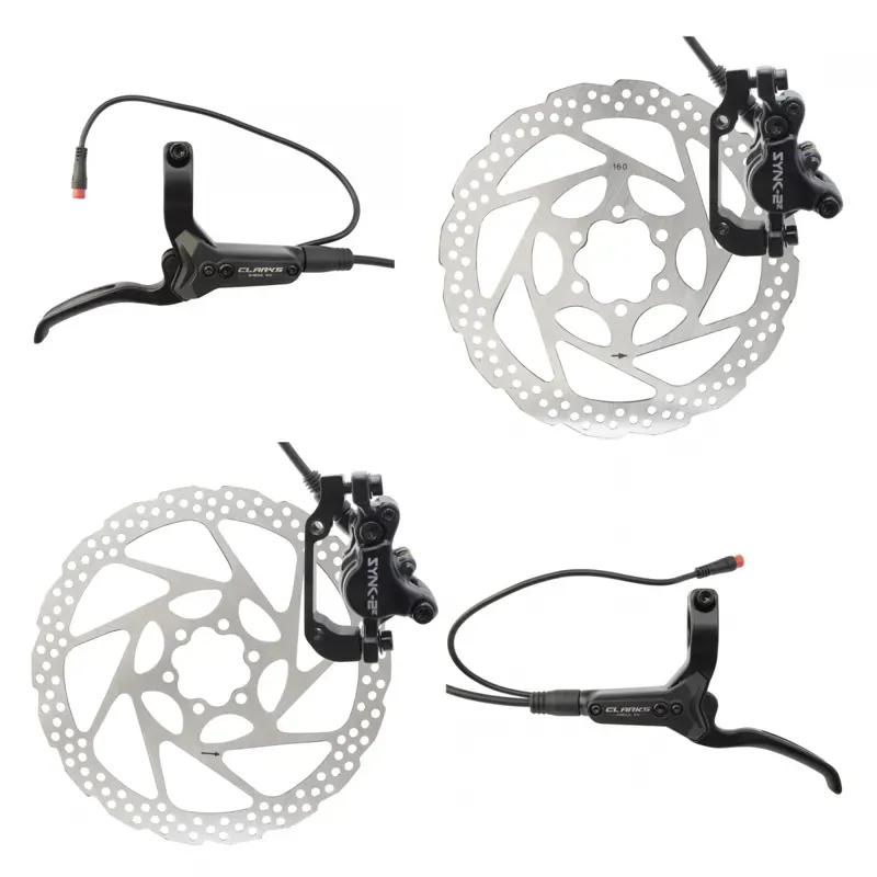 Clarks Sync-2E Hydraulic Disk Brake 180/160mm Set in Black/Silver