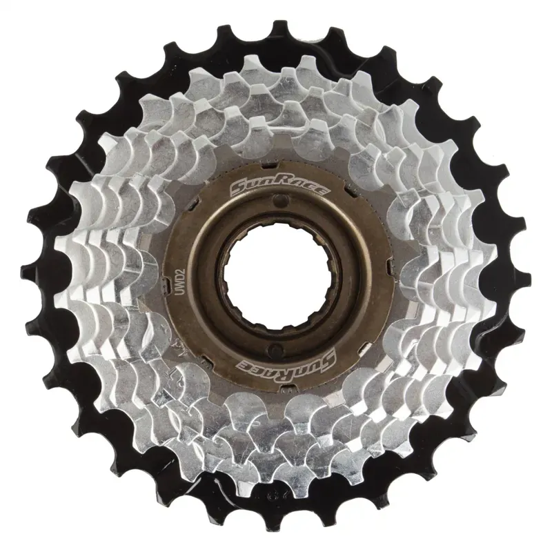 Sunrace MFM2A 7-speed 14-28-tooth Freewheel in Silver/Black