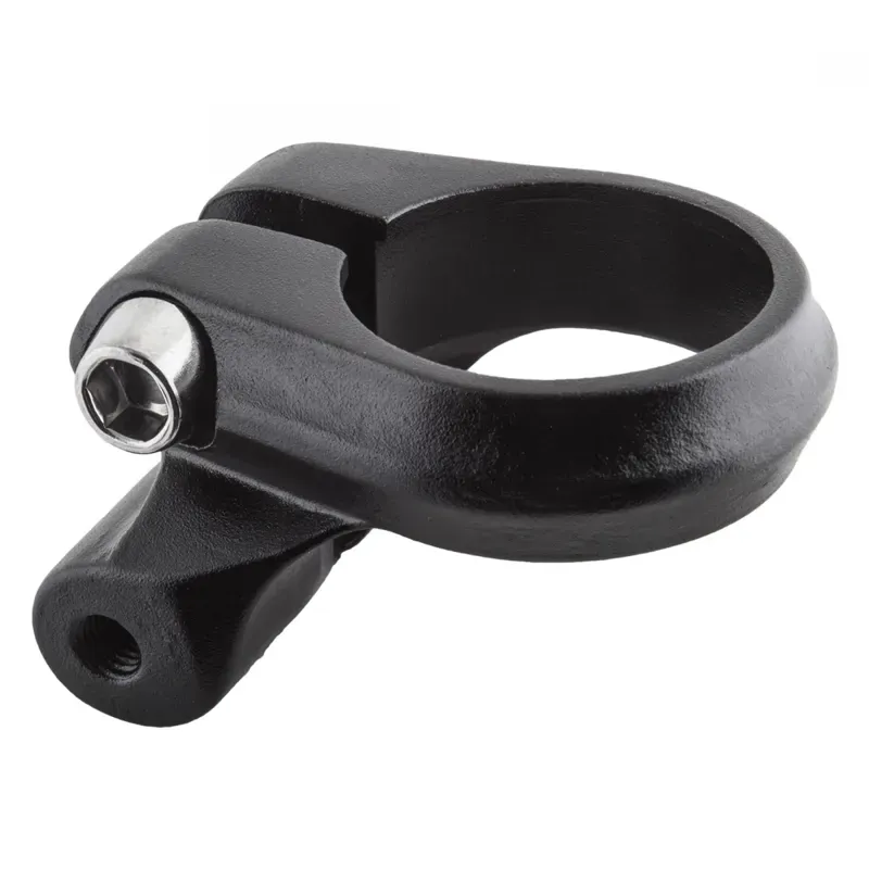 Sunlite Alloy 28.6mm Seatpost Clamp with Rack in Black