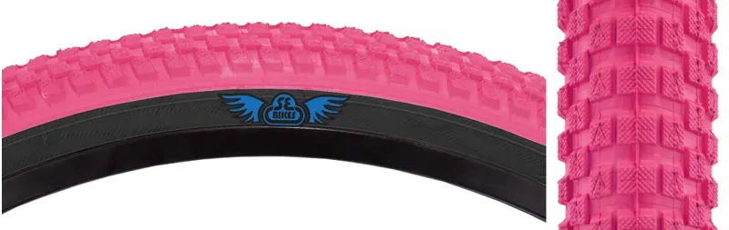 SE Bikes Cub 24x2.0-inch Wire BMX Tire in Pink/Black