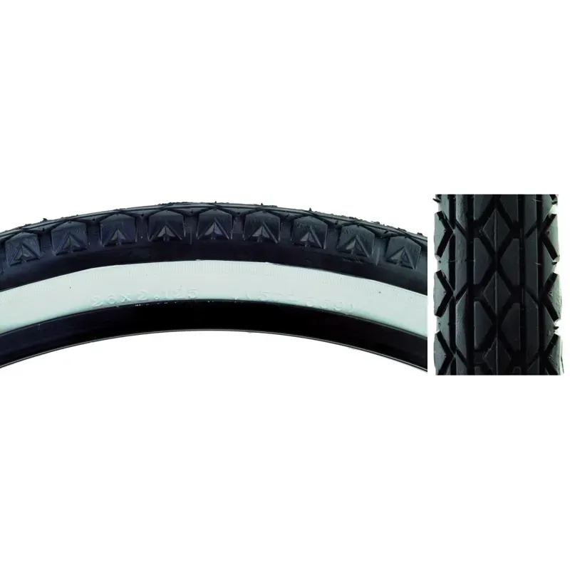 Sunlite Cruiser V52 Fold-CB/30 65-psi 26x2.125-inch Wired Tire in Black/White