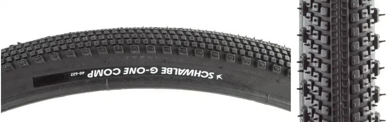 Schwalbe G-One Comp 700x40c K-Guard Green Comp. Wire Tire in Black