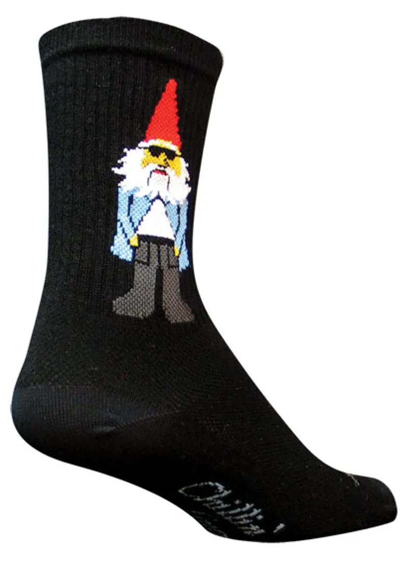 Guy Crew Gnomies Socks - 6 Inch Black Large/X- Large Black large/xl