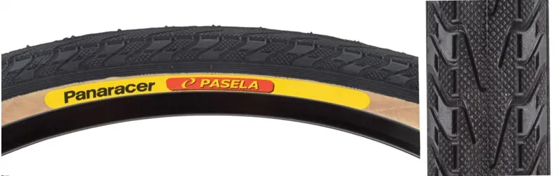 Panaracer Pasela Wired 27x1 1/8-inch Commuter Tire in Black/Yellow