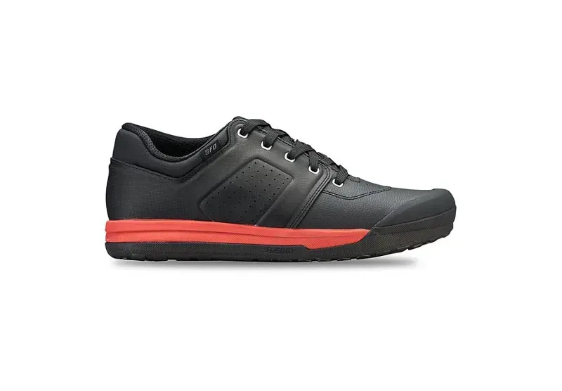 Specialized 2FO DH Flat MTB Shoes in Black/Redwood-1