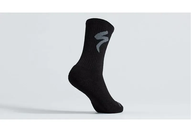 Specialized Merino Midweight Tall Logo Socks in Black