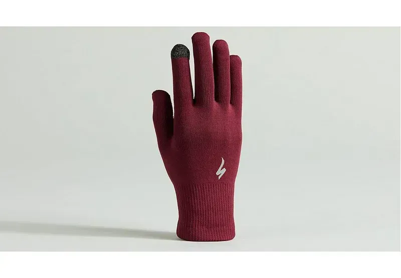 Specialized Thermal Knit Long Finger Gloves in Maroon