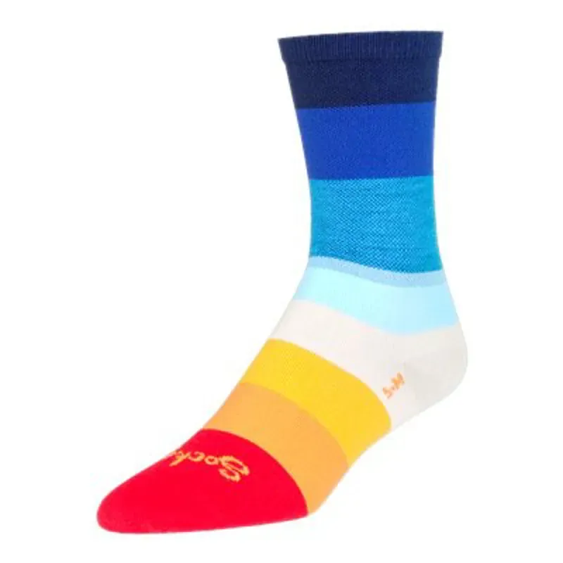 Sockguy 70's 6in L/XL Crew Socks in Blue-1