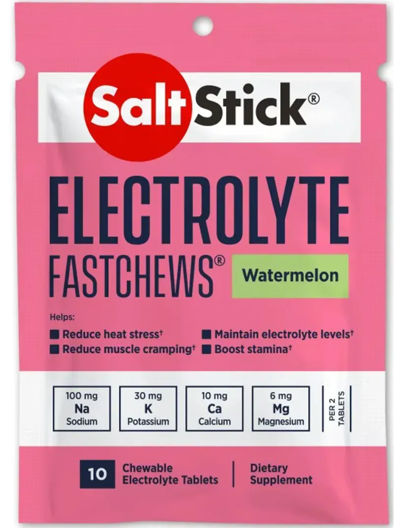 Saltstick Fast Chews 12-pack Pouches - Watermelon