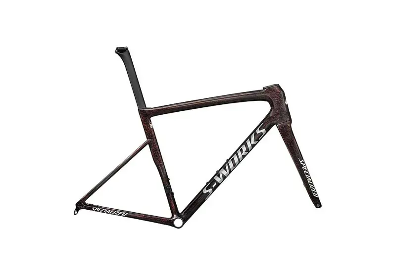 Specialized S-Works Tarmac SL8 Frameset in Carbon/Red to Gold Blurred Speckle/White Silver