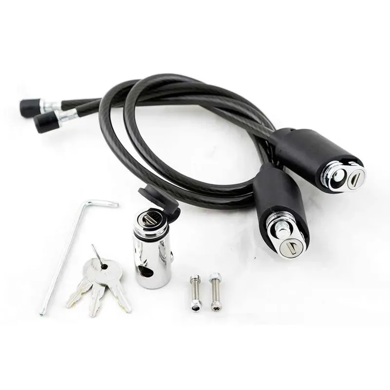 Kuat Transfer Cable Lock Kit with Double Hitch Pin in Black