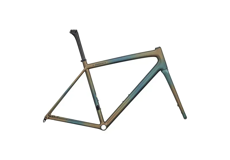 Specialized S-Works Aethos Frameset in Lake/Green Burnt Gold/Dark Navy
