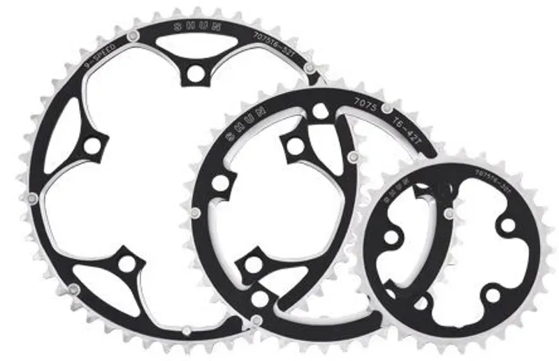 Shun SS-9301 130mm 52-tooth 9/11-speed Ramped Trpl. Road Ring in Black