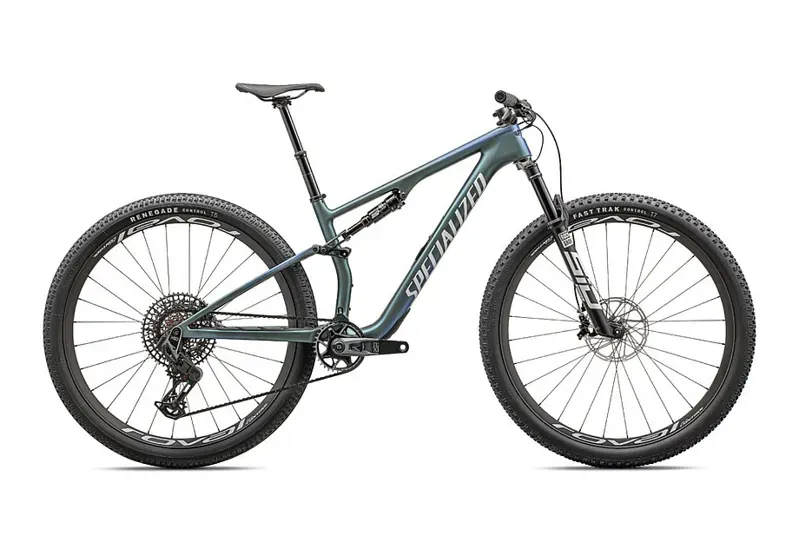 Specialized Epic 8 Pro XC Mountain Bike in Carbon/Metallic Sapphire/Metallic White Silver