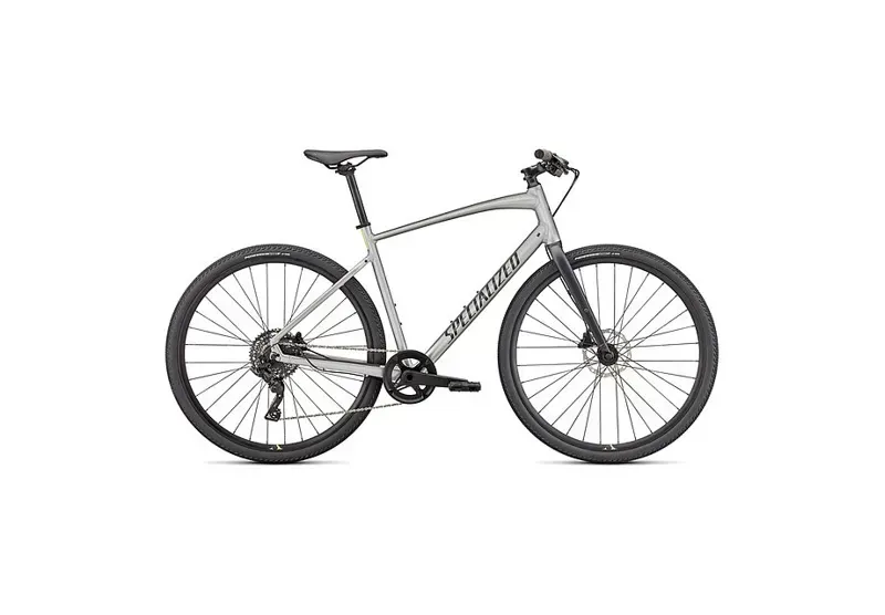 Specialized Sirrus X 3.0 Road Bike In Gloss Flake Silver/Ice Yellow/Satin Black Reflective