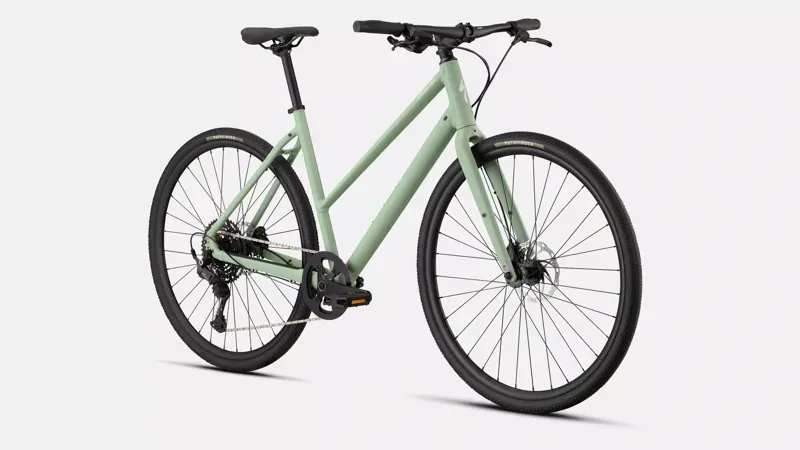 Specialized Sirrus X 3.0 Step-Through Fitness Bike in Satin Pistachio-1