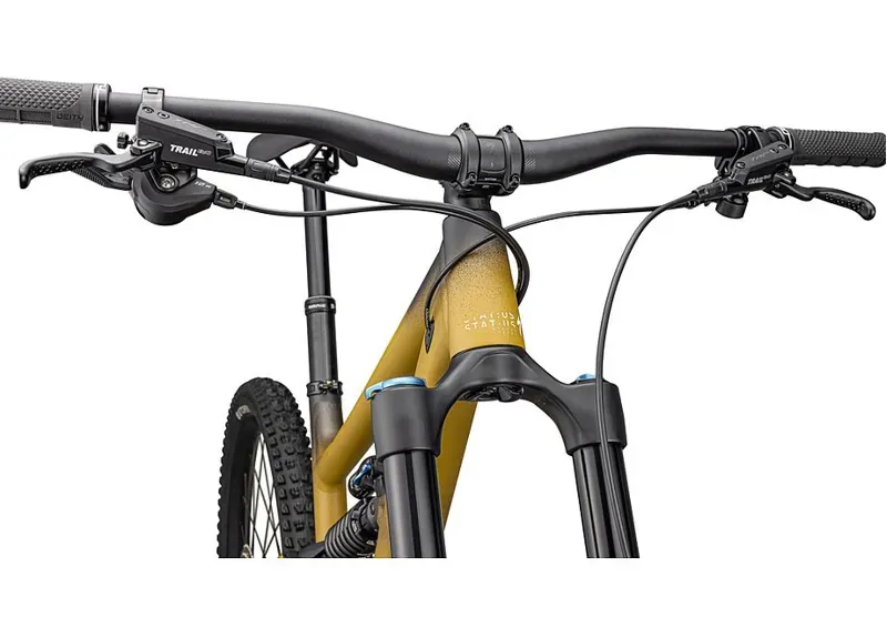 Specialized Status 2 170 MTB in Satin Harvest Gold/Obsidian/Dune White-5