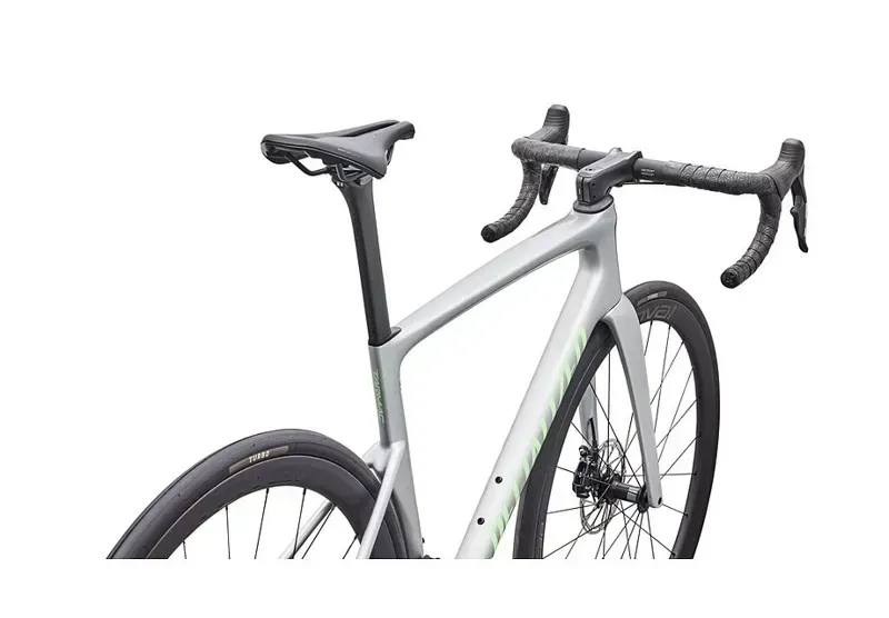 Specialized Tarmac SL9 Expert SRAM Force AXS Road Bike in Silver/Lime-5