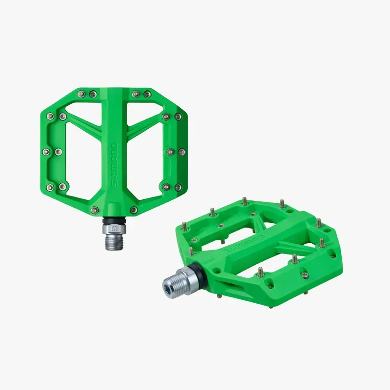 Shimano PD-GR400 Deore Flat Pedals in Green