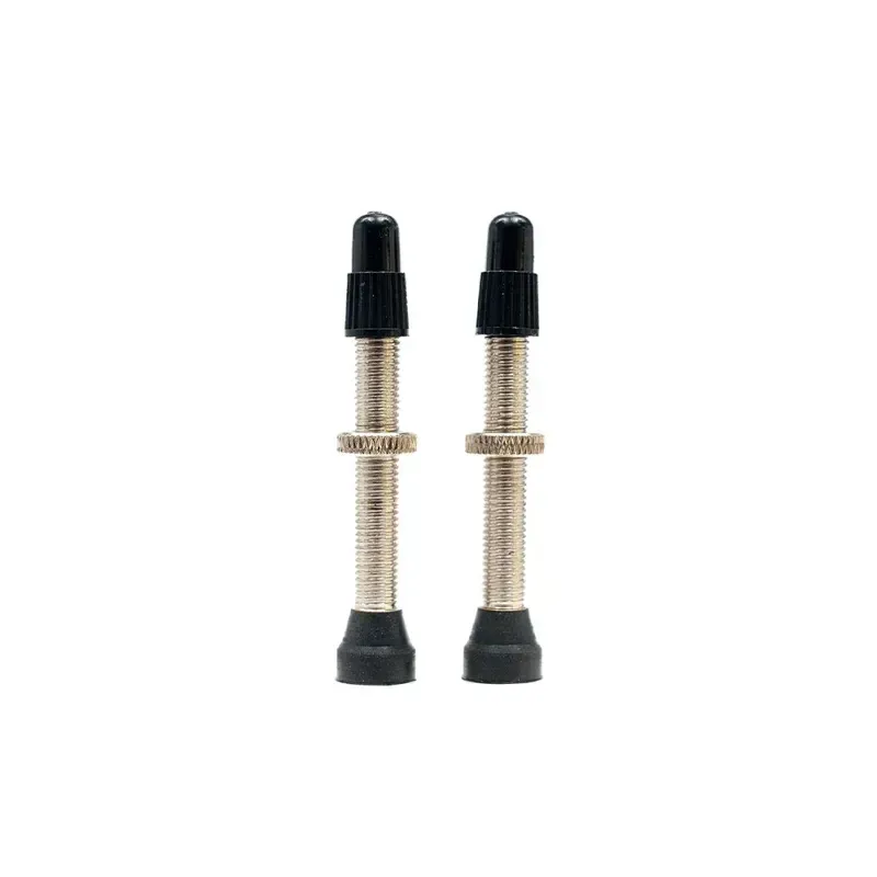 Stan's Universal Brass Medium Presta Valve 2-pack in Silver