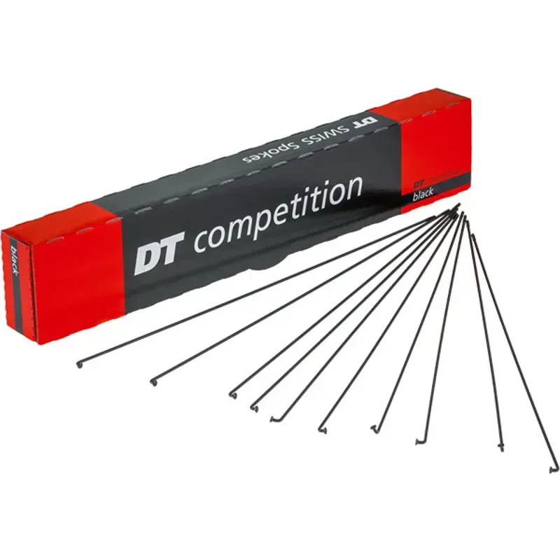 DT Swiss Competition Race Spoke - 2.0/1.6/2.0mm 274mm J-Bend Black Each