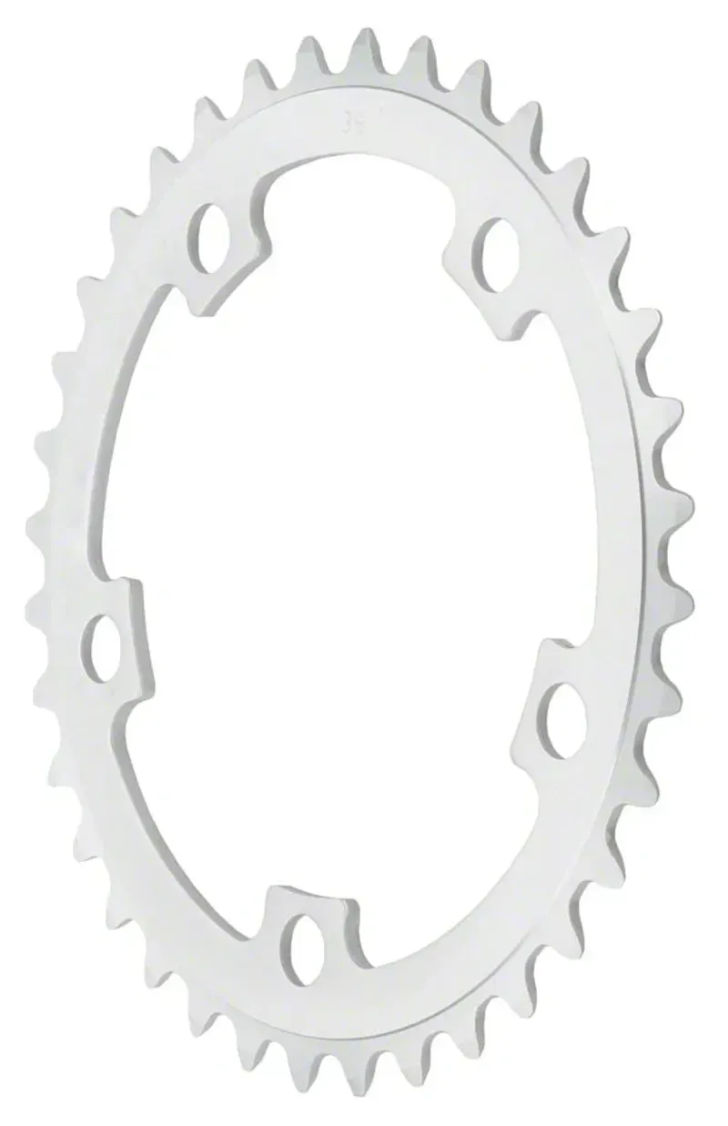 Sugino 38-tooth 110mm 5-Bolt MTB Middle Chainring in Anodized Silver