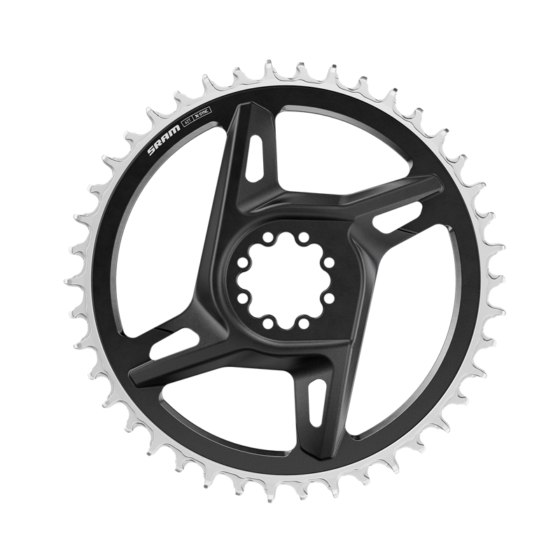 SRAM RED X-Sync Chainring - 40t 12/13-Speed 8-Bolt Direct Mount 6.5mm Offset Black/Silver E1 Black-1