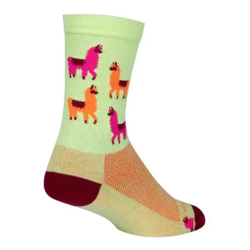 SockGuy Mo' Llamas Socks in Green