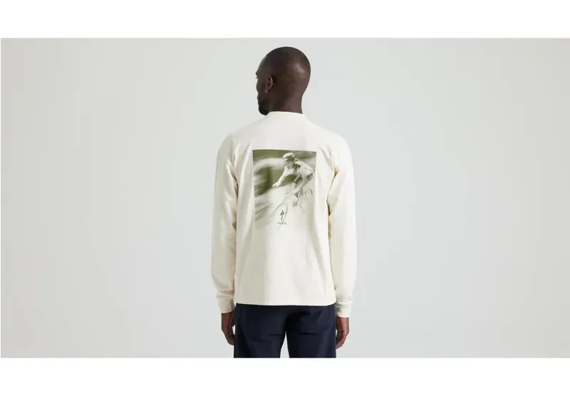 Specialized Graphic Relaxed Long Sleeve T-Shirt in Birch White HRTG Graphic-1