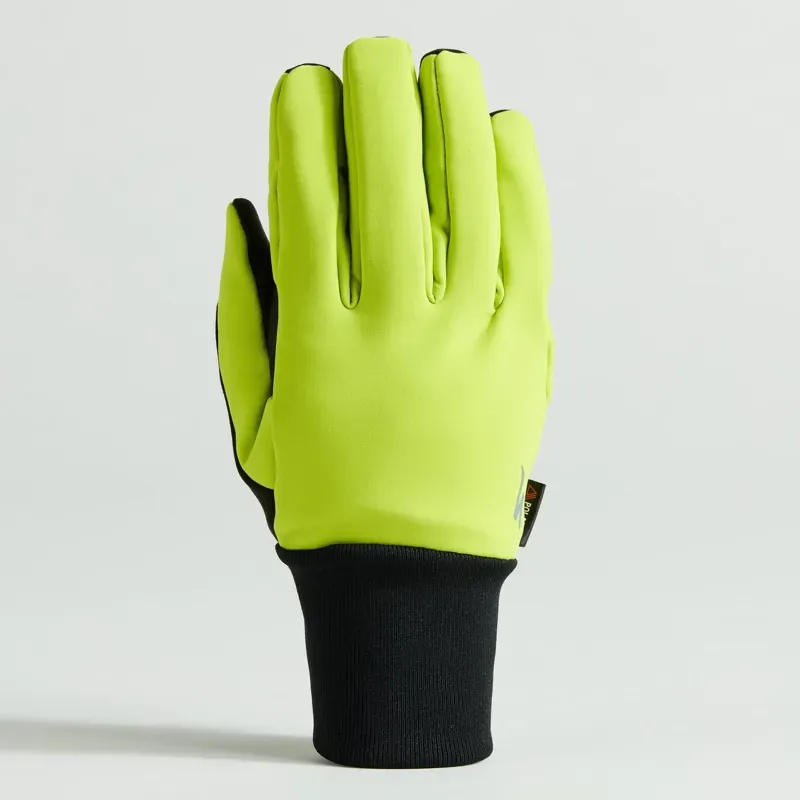 Specialized Softshell Deep Winter Long Finger Gloves in Hyper Green