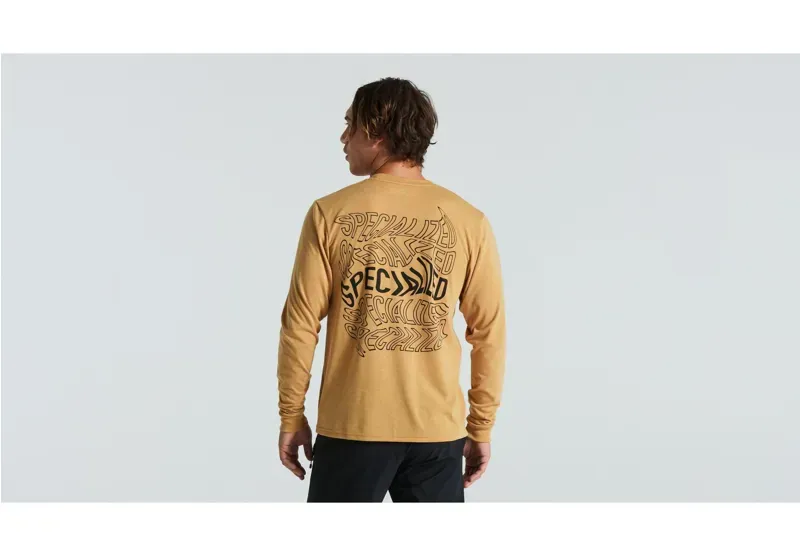 Specialized Warped Long Sleeve T-Shirt in Harvest Gold-1