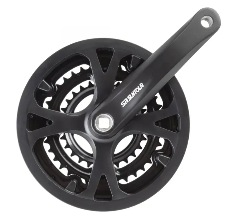 SR Suntour XCC CW19 175x42-32-22mm Square Crankset w/ CG in Black