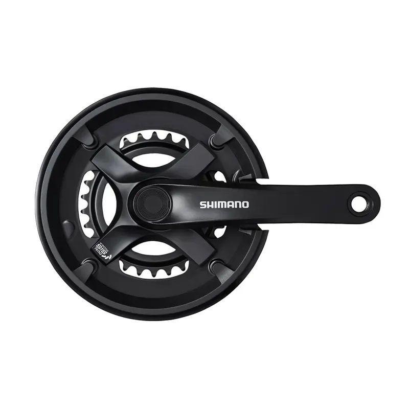 Shimano FC-TY501-2 2x7/8-speed MTB Crankset in Black