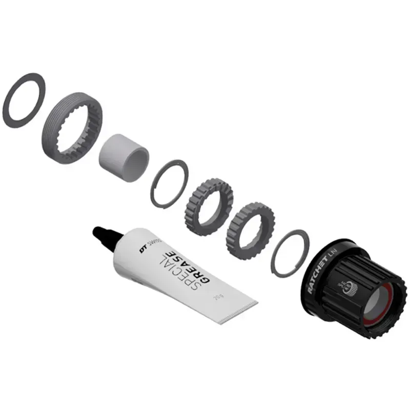 Hub Cass Body Dt Upgrade Kit 3-Pawl To Ratchet Ln Aly Xd Black 18t