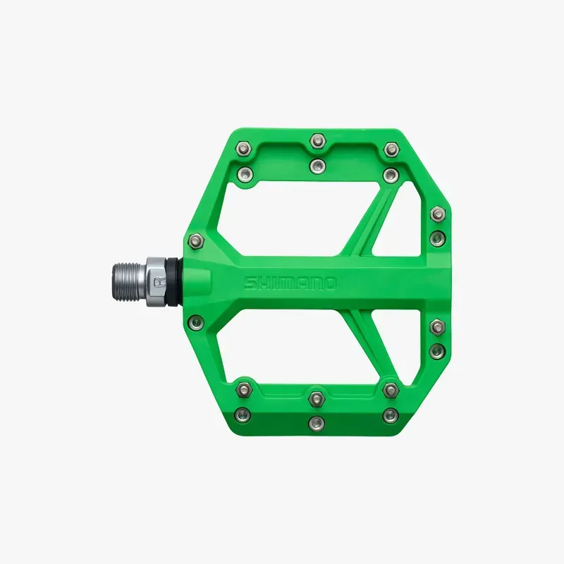 Shimano PD-GR400 Deore Flat Pedals in Green-2