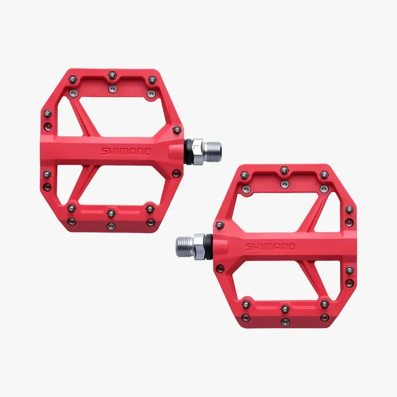 Shimano PD-GR400 Deore Flat Pedals in Red-2