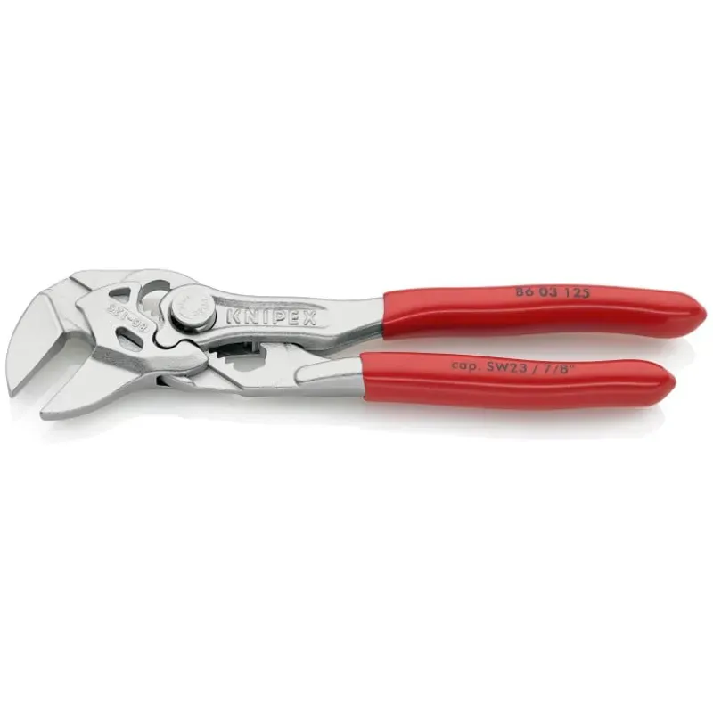 Knipex 11-position 5-inch Mini Pliers Wrench in Silver/Red-2