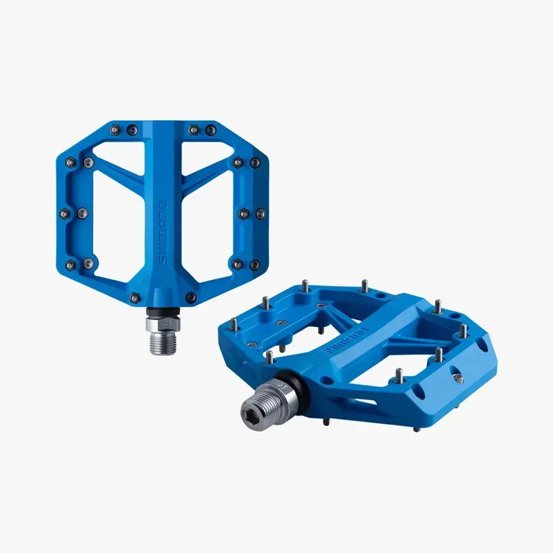 Shimano PD-GR400 Deore Flat Pedals in Blue
