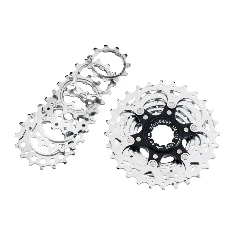 Microshift G11 11-32T Plated Cassette in Silver-1