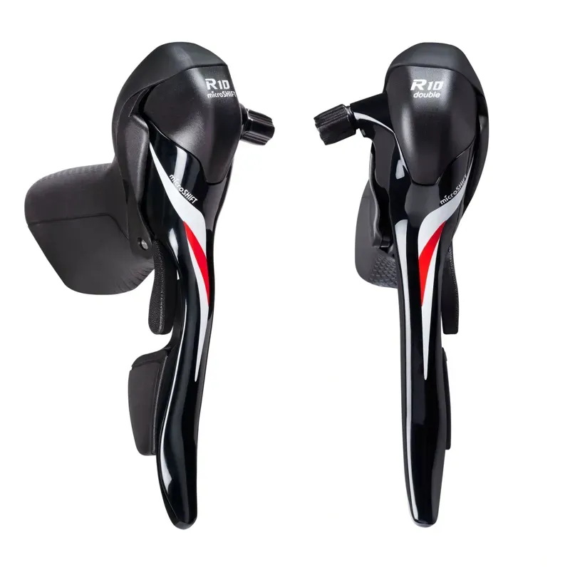 Microshift R10 LH Drop Bar Shift Lever 2x10-speed Shim. Compat. Black-2