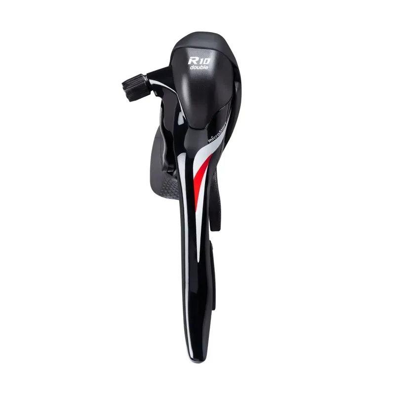 Microshift R10 LH Drop Bar Shift Lever 2x10-speed Shim. Compat. Black-1