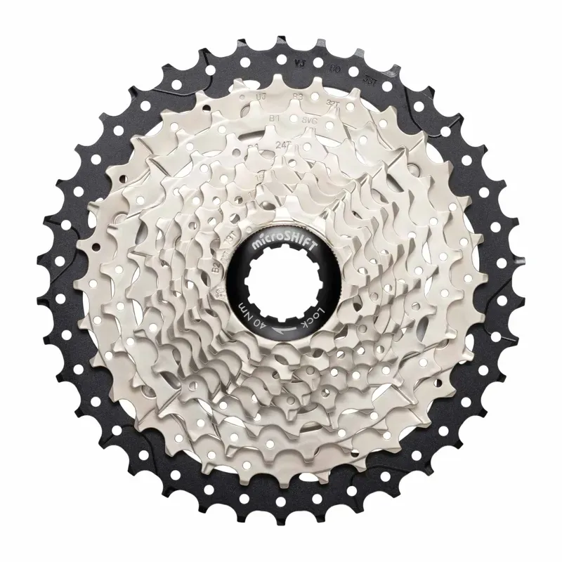 Microshift Sword 10-speed 11-38t Alloy Spider Cassette in Satin Nickel