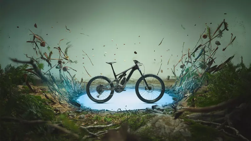 Electric full suspension mountain bike