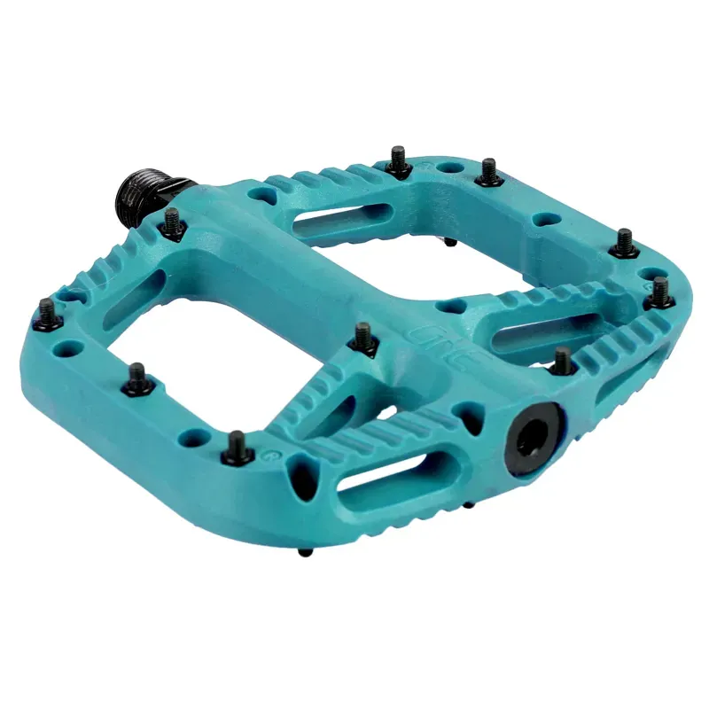 OneUp Components 9/16-inch Comp Platform Pedals in Turquoise