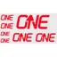 OneUp Components Riser Bar Decal Kit in Red