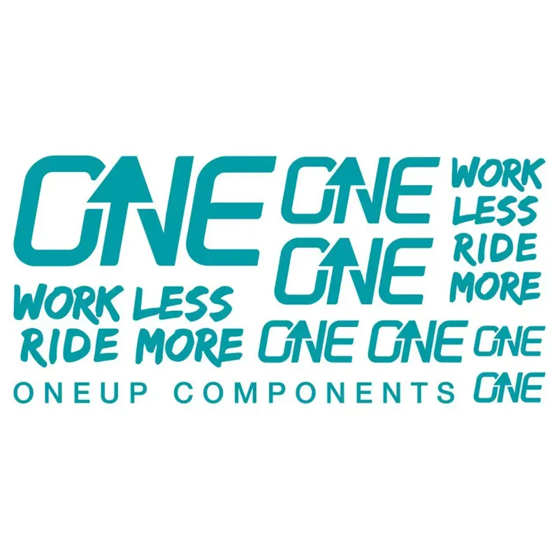 OneUp Components Riser Bar Decal Kit in Turquoise
